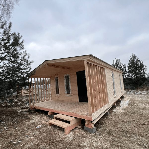 Дачный домик 8х5 современный с террасой (заменить фото) (готов 3)
