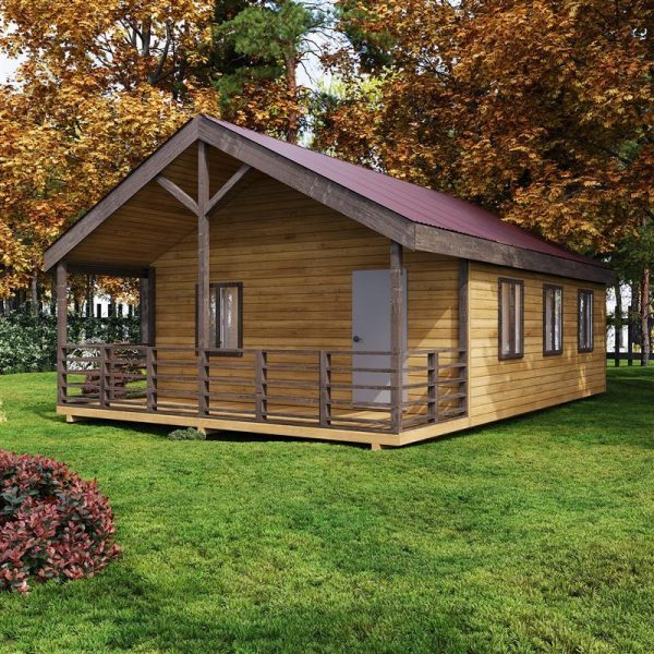 Дом бытовка для дачи с верандой 9х6 (20/24, 63%) +