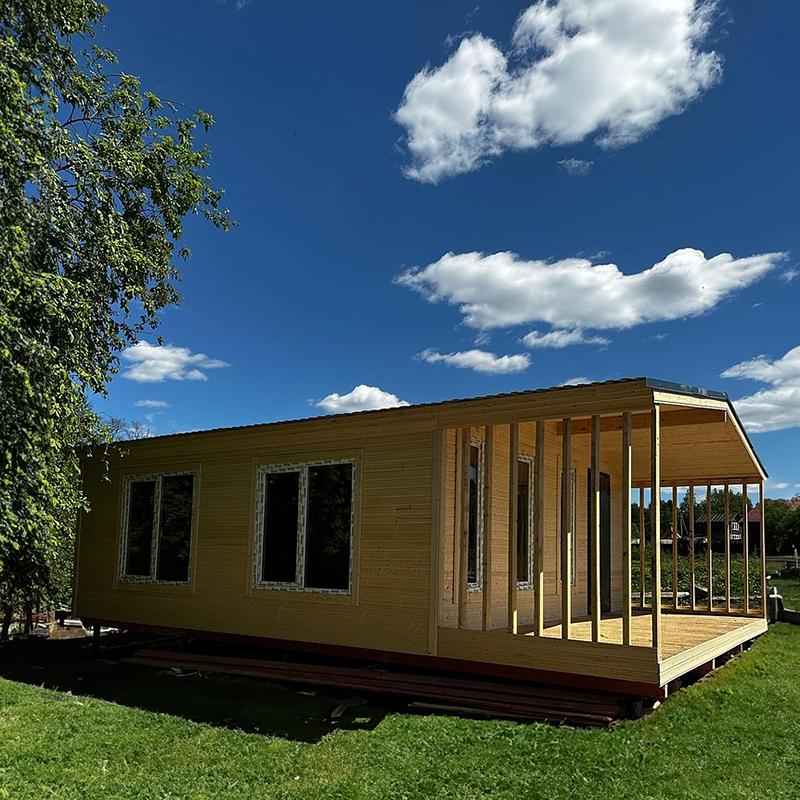 Дом бытовка утепленный 8х6_1 Дом бытовка с террасой 6х3 4х3 (16/20, 51%) (Копировать)